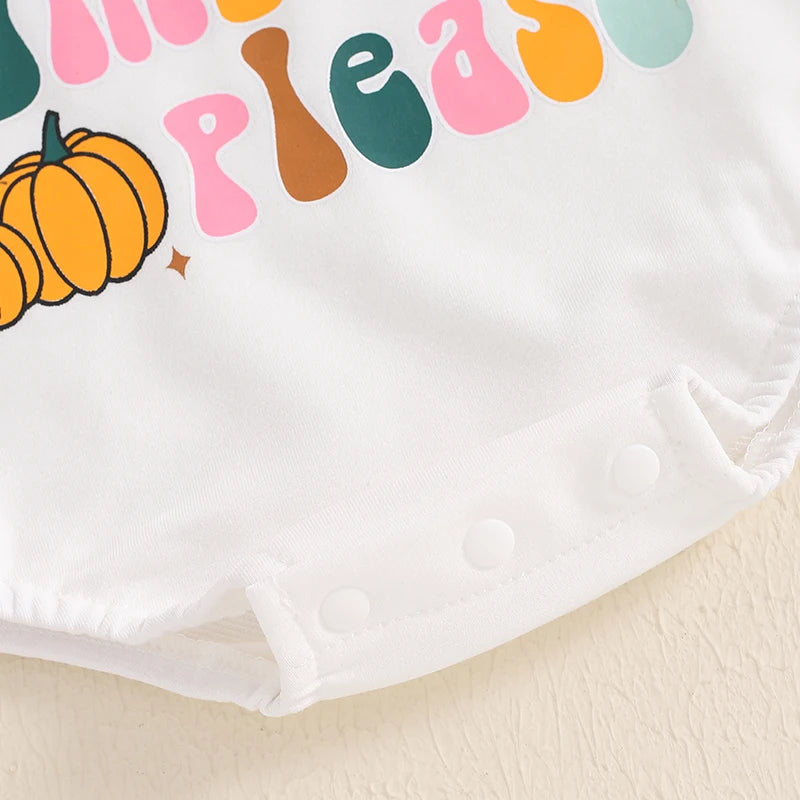 Autumn Leaves Pumpkin Please Romper