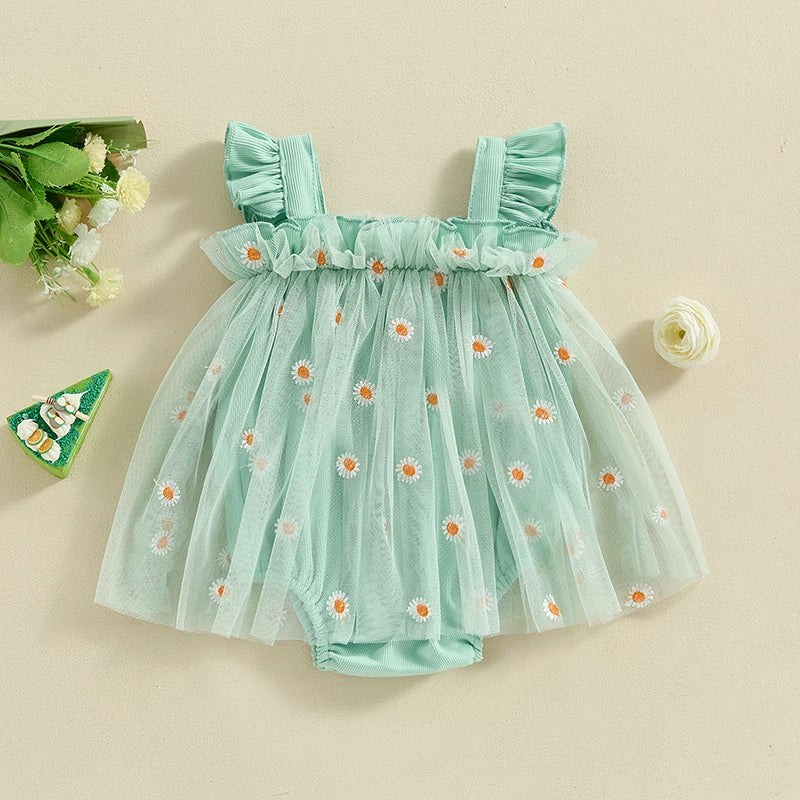 Daisy Embroidery Tutu Dress