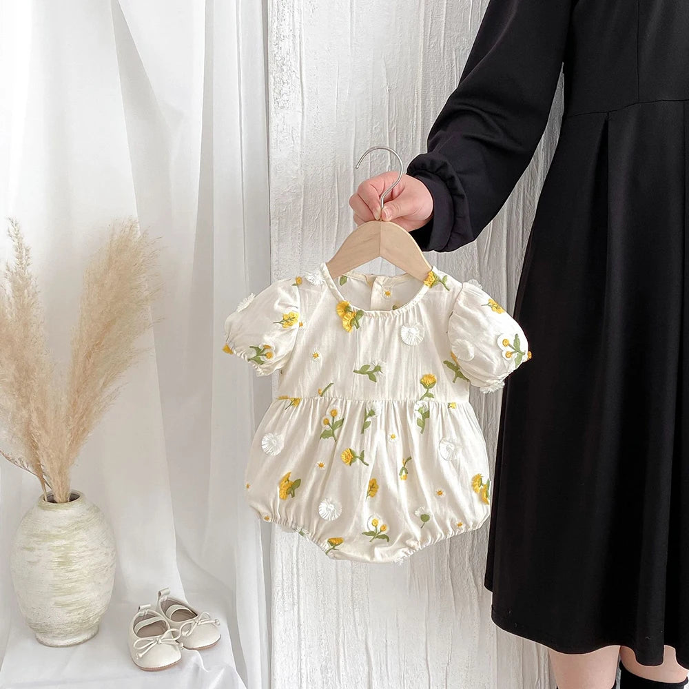 Delightful Daisy Embroidered Romper