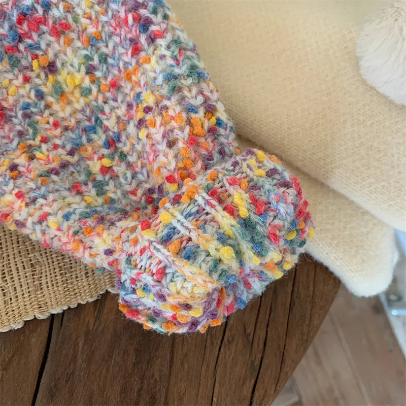 Rainbow Knitted Pullover