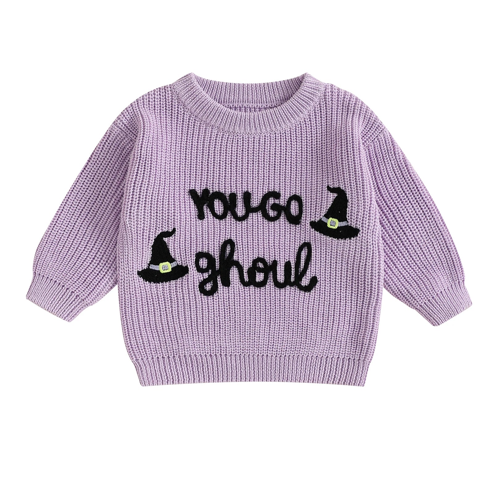 You Go Ghoul Embroidery Pullover