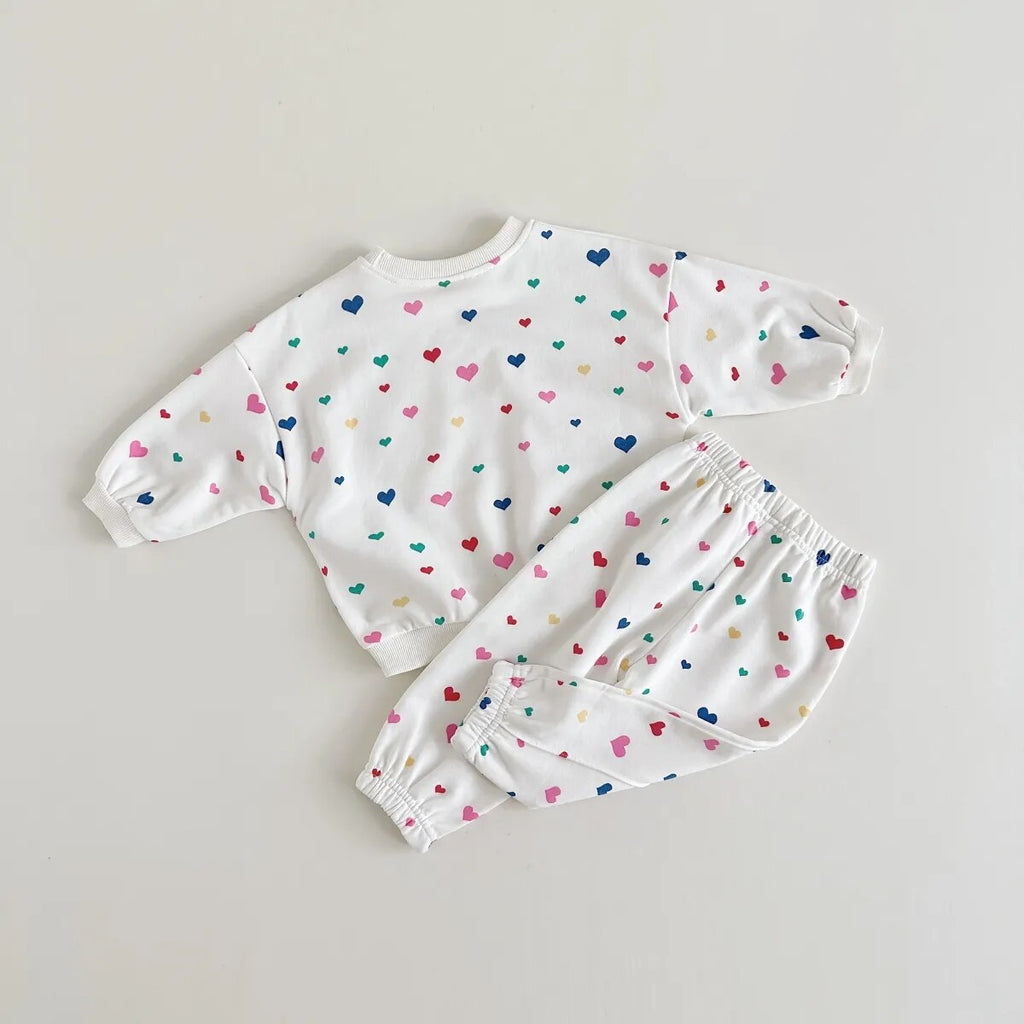 Heart Print Loungewear Set