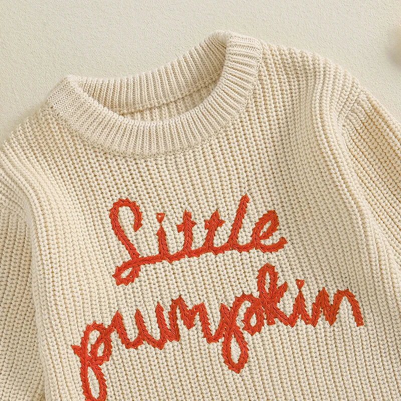 Little Pumpkin Embroidery Romper