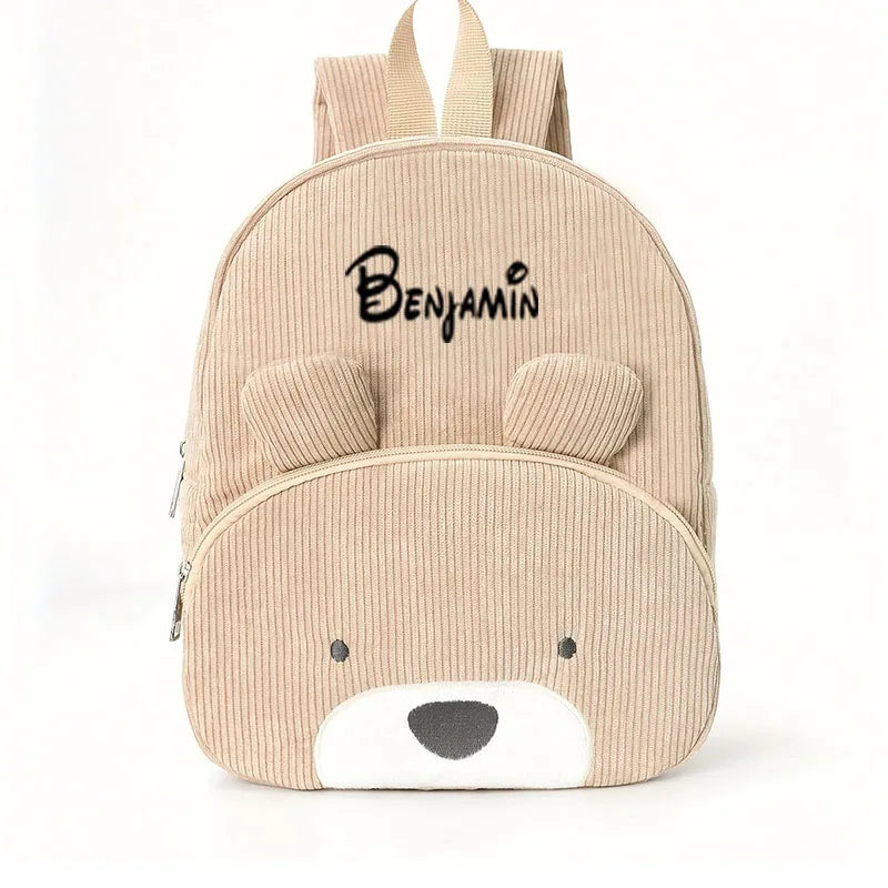 Corduroy Personalised Animal Backpack