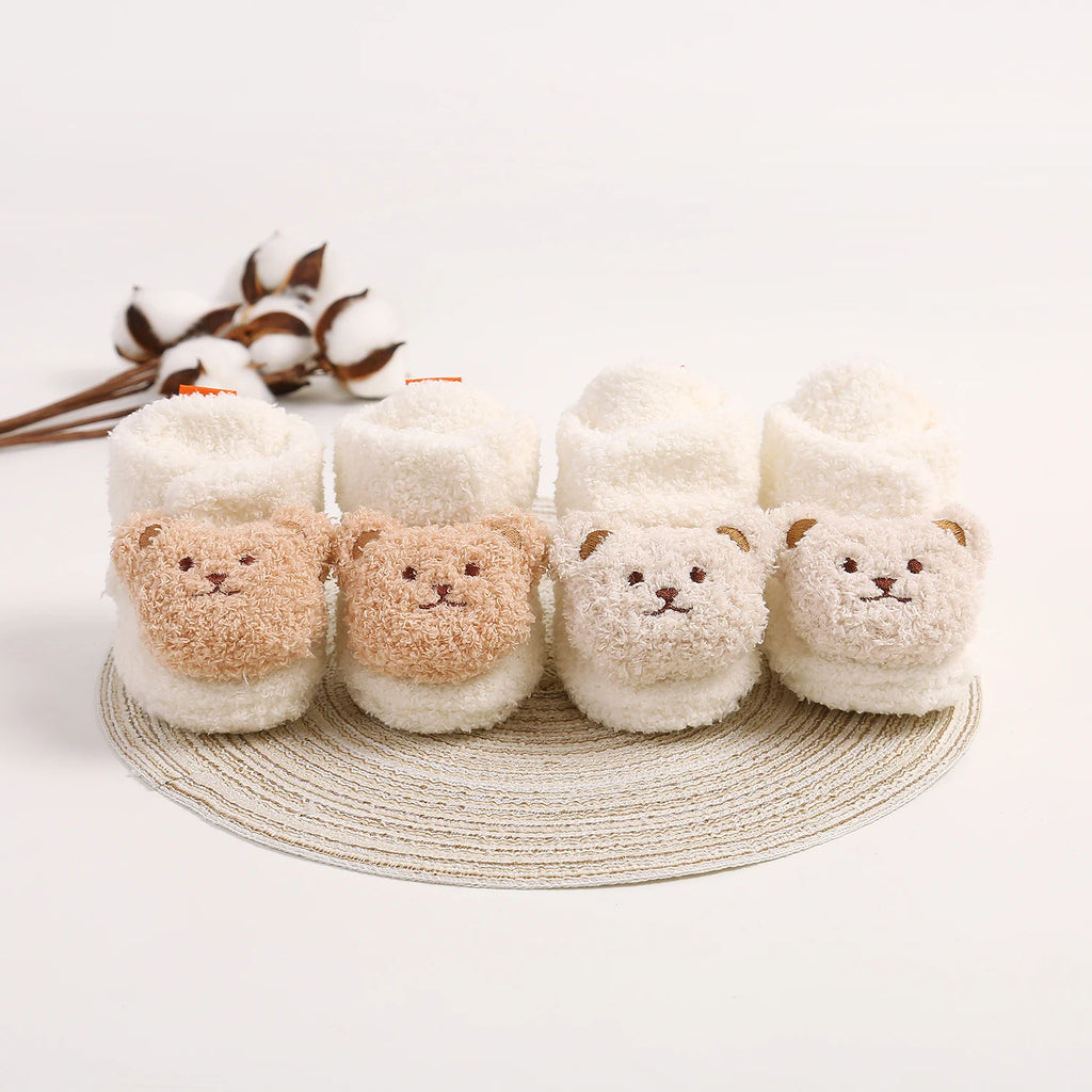 Fuzzy Bear Booties