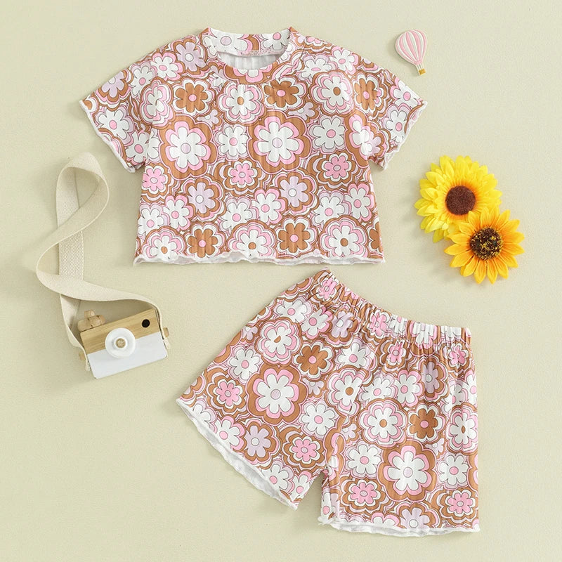 Flower Power Tee & Shorts Set