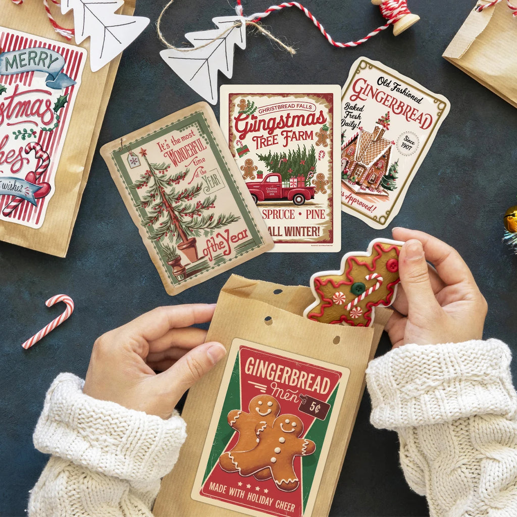 Vintage North Pole Gift Stickers