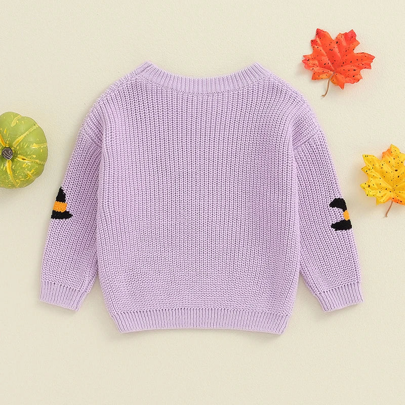 Boo Witches Hat Embroidered Jumper