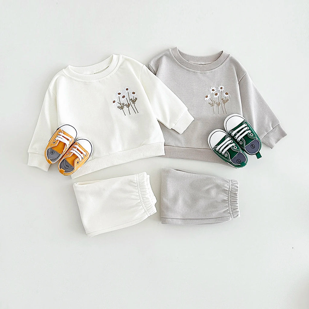 Daisy Embroidered Loungewear Set