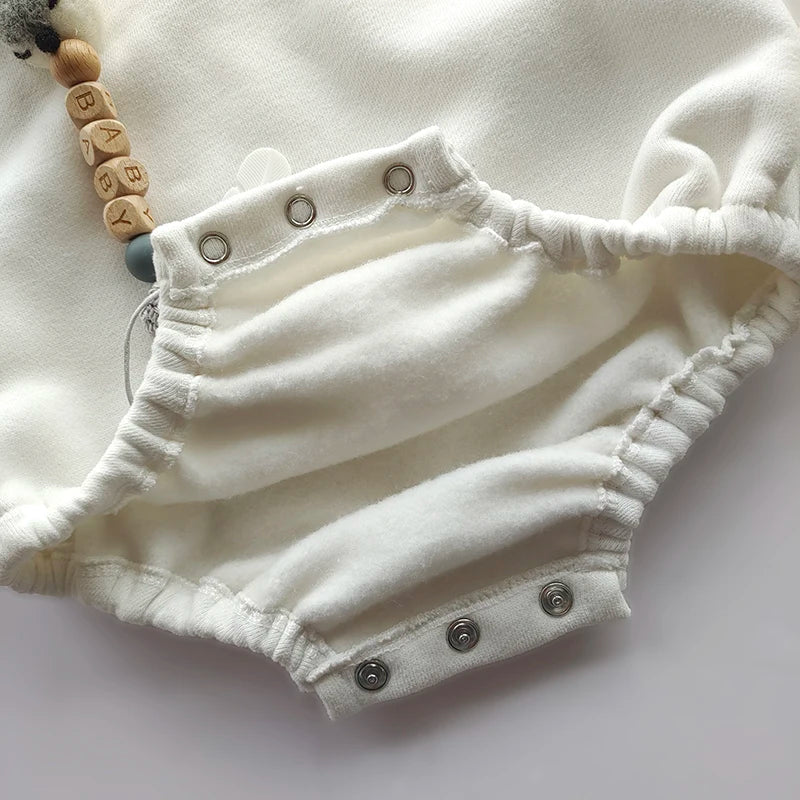 Little Love Long Sleeve Embroidery Romper