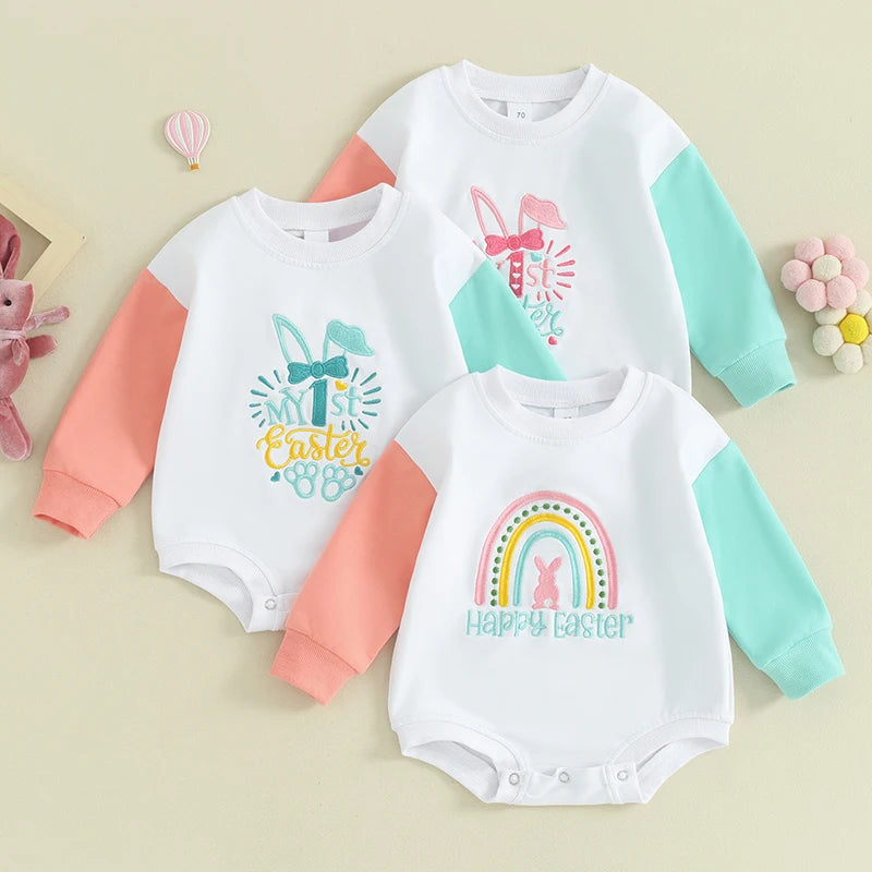 My First Easter Embroidered Romper