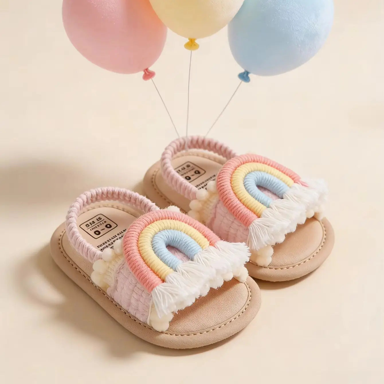 Fluffy Rainbow Sandals