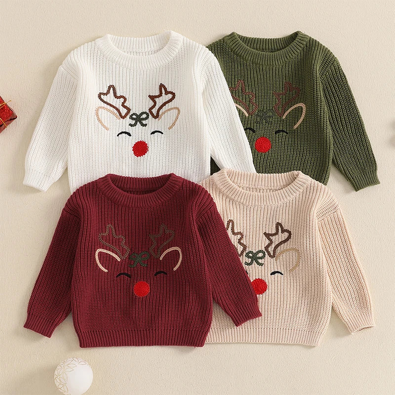 Reindeer Embroidery Jumper