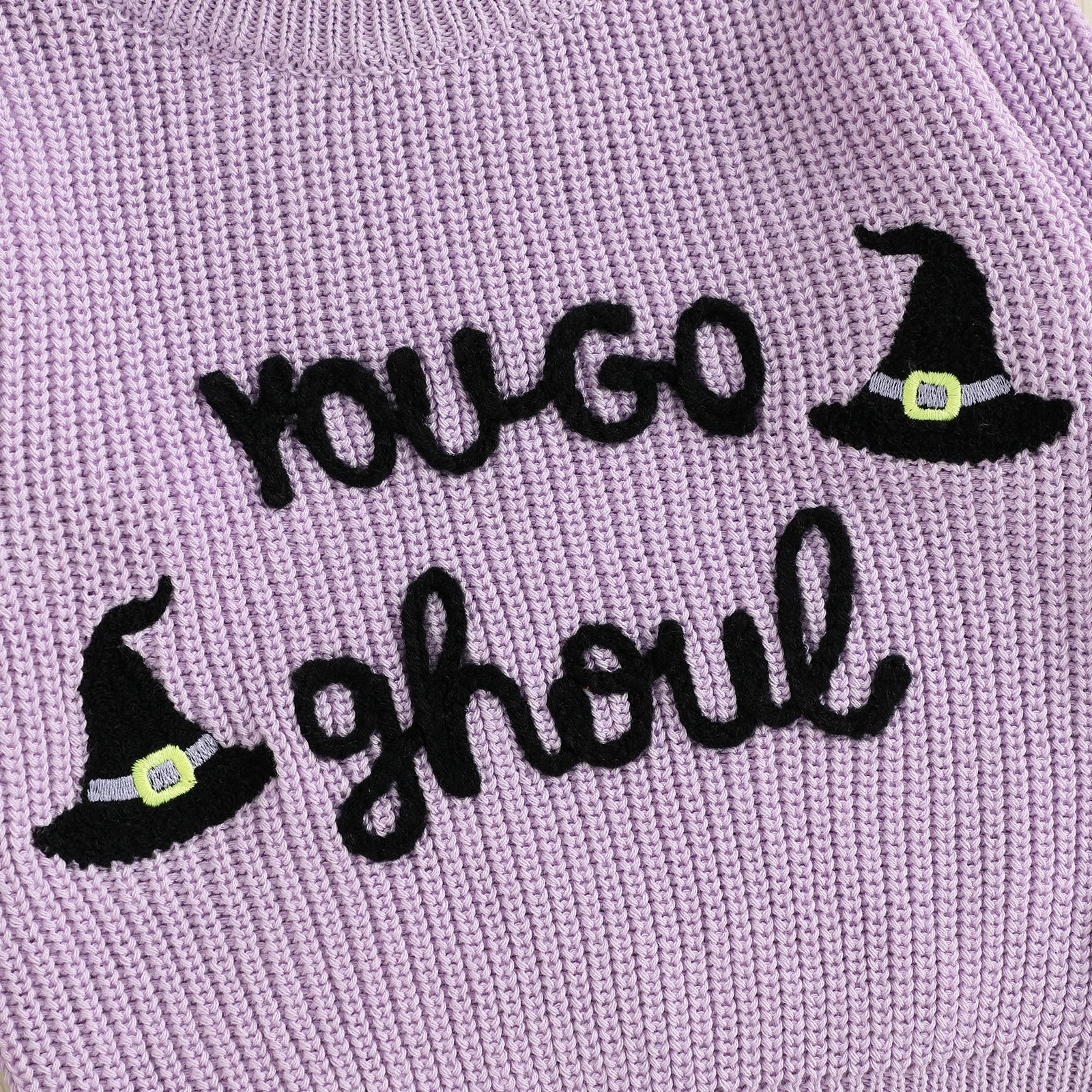 You Go Ghoul Embroidery Pullover