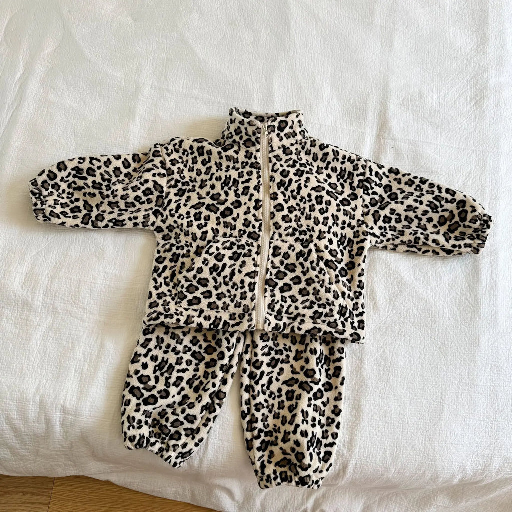 Leopard Print Fleece 2 Piece