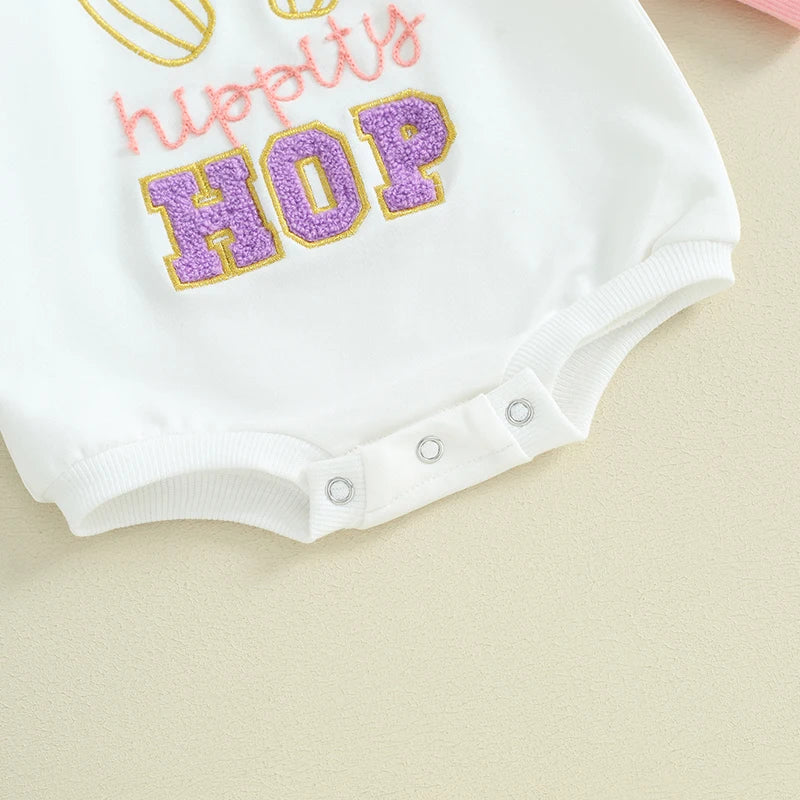 Hippity Hop Embroidery Romper