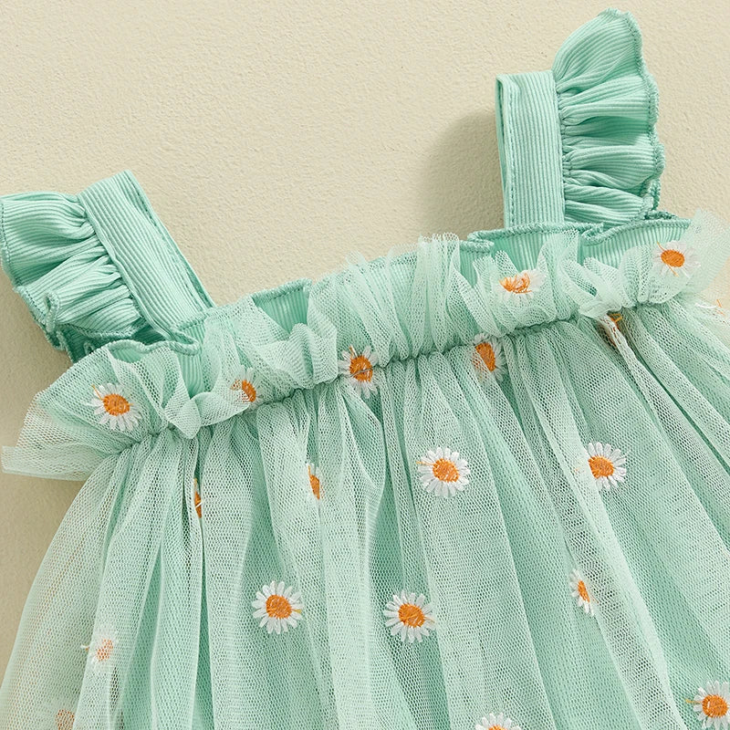 Daisy Embroidery Tutu Dress
