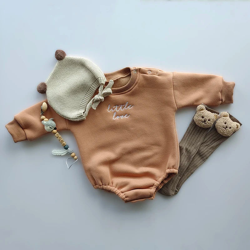 Little Love Long Sleeve Embroidery Romper