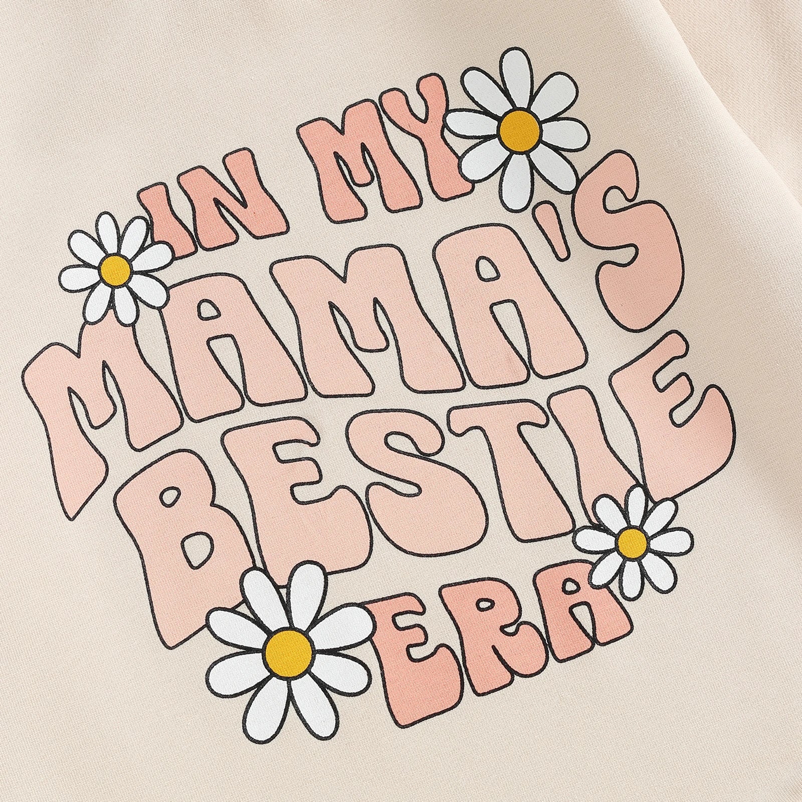 In My Mama's Bestie Era Long Sleeve Romper
