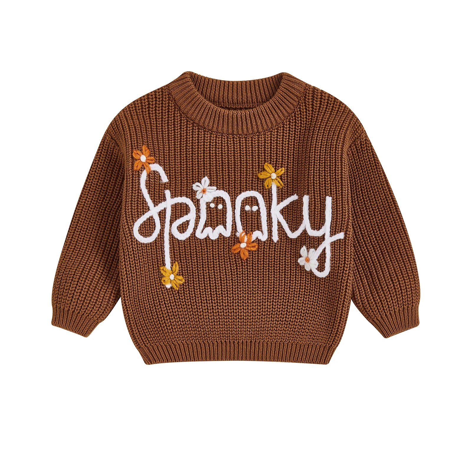 Spooky Floral Embroidered Pullover