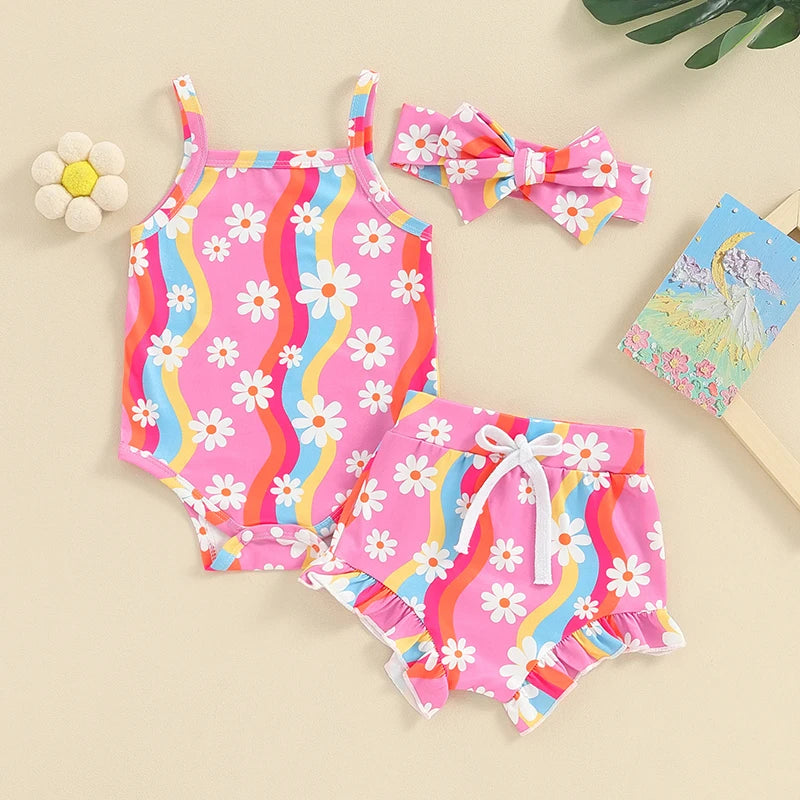 Flower Power Rainbow Stripes Set