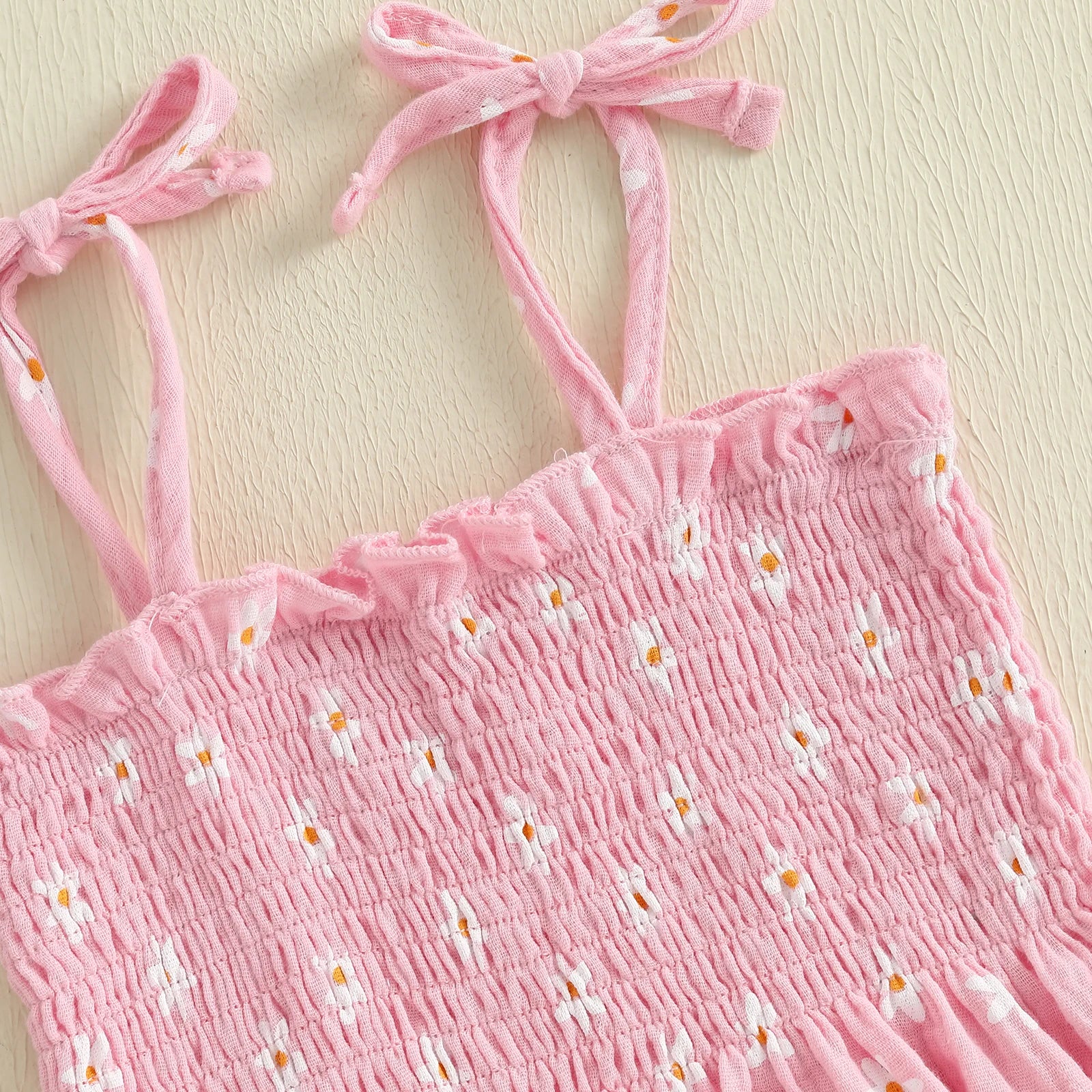 Daisy Print Tie-up Camisole & Trousers Set