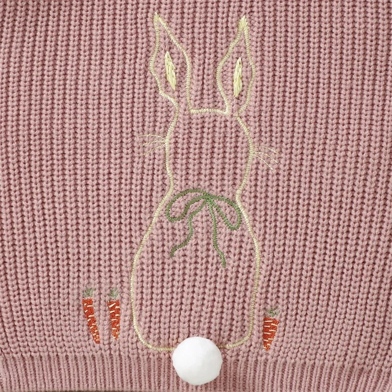 Embroidery Bunny Pullover