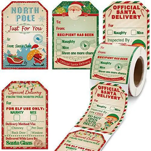 Santa's Special Delivery Roll Stickers