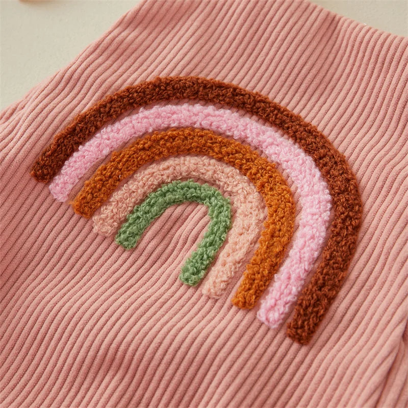 Corduroy Rainbow/Strawberry Romper