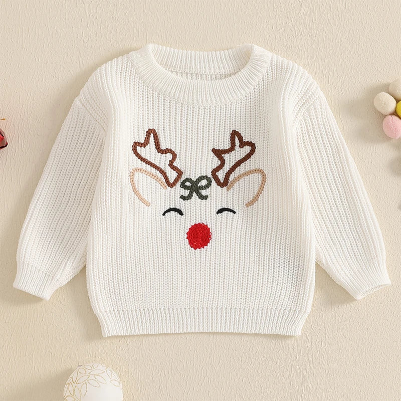 Reindeer Embroidery Jumper