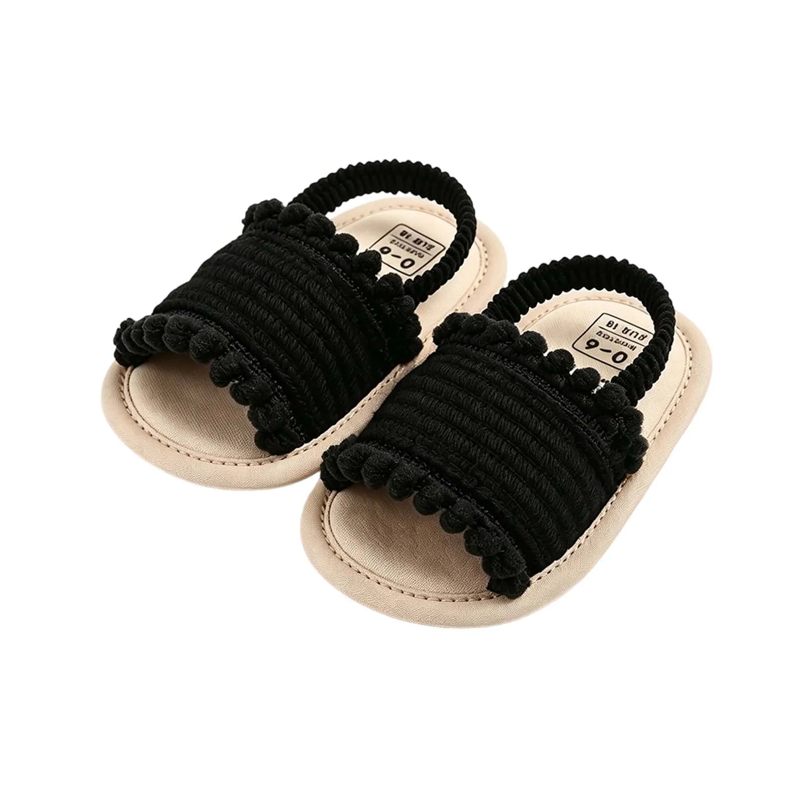 Pom Pom Trim Sandals