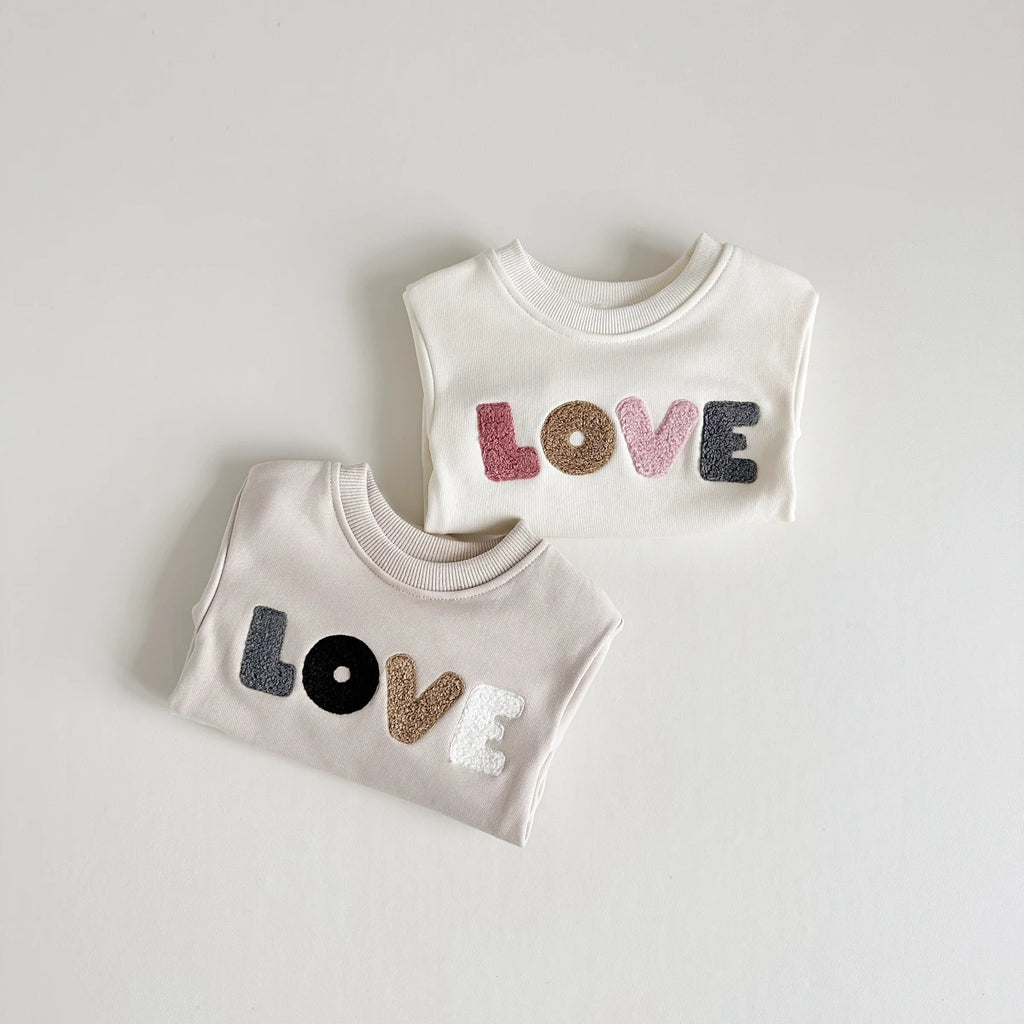 LOVE Embroidery Romper