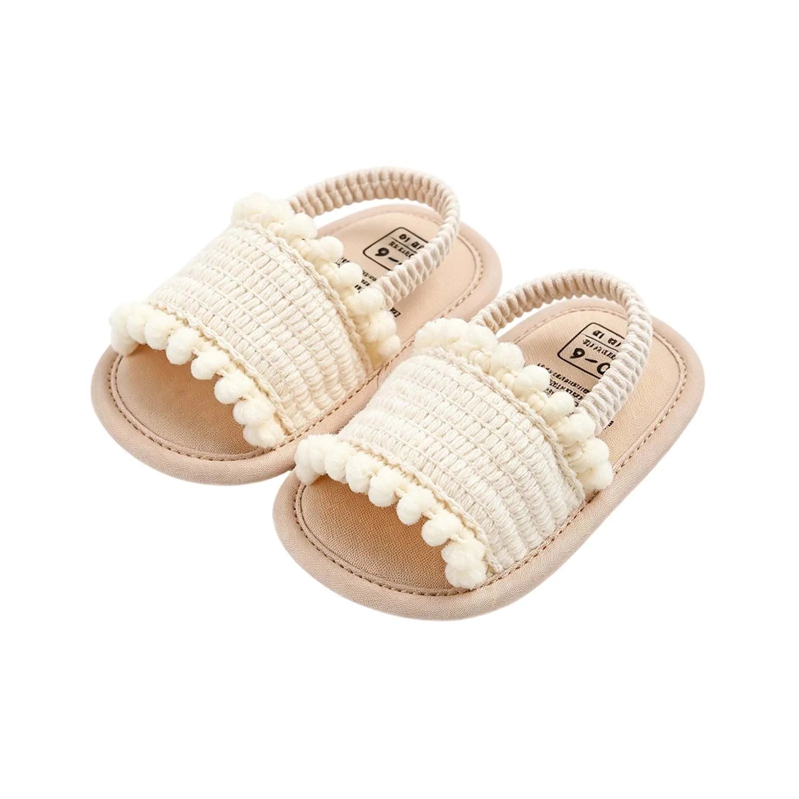 Pom Pom Trim Sandals