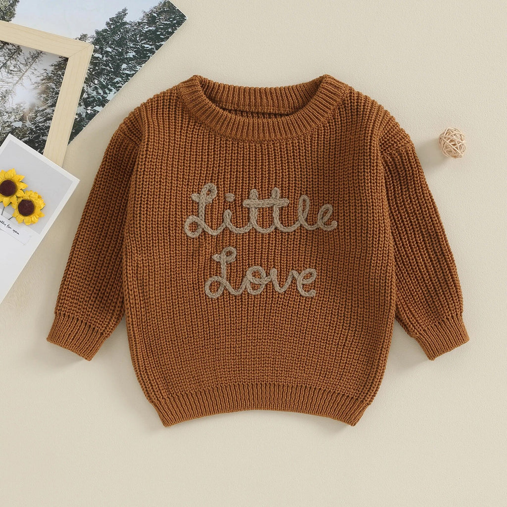 Little Love Knitted Embroidery Pullover