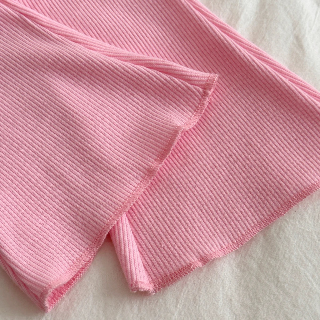 Pink Petal Knit Cardigan & Trouser Set