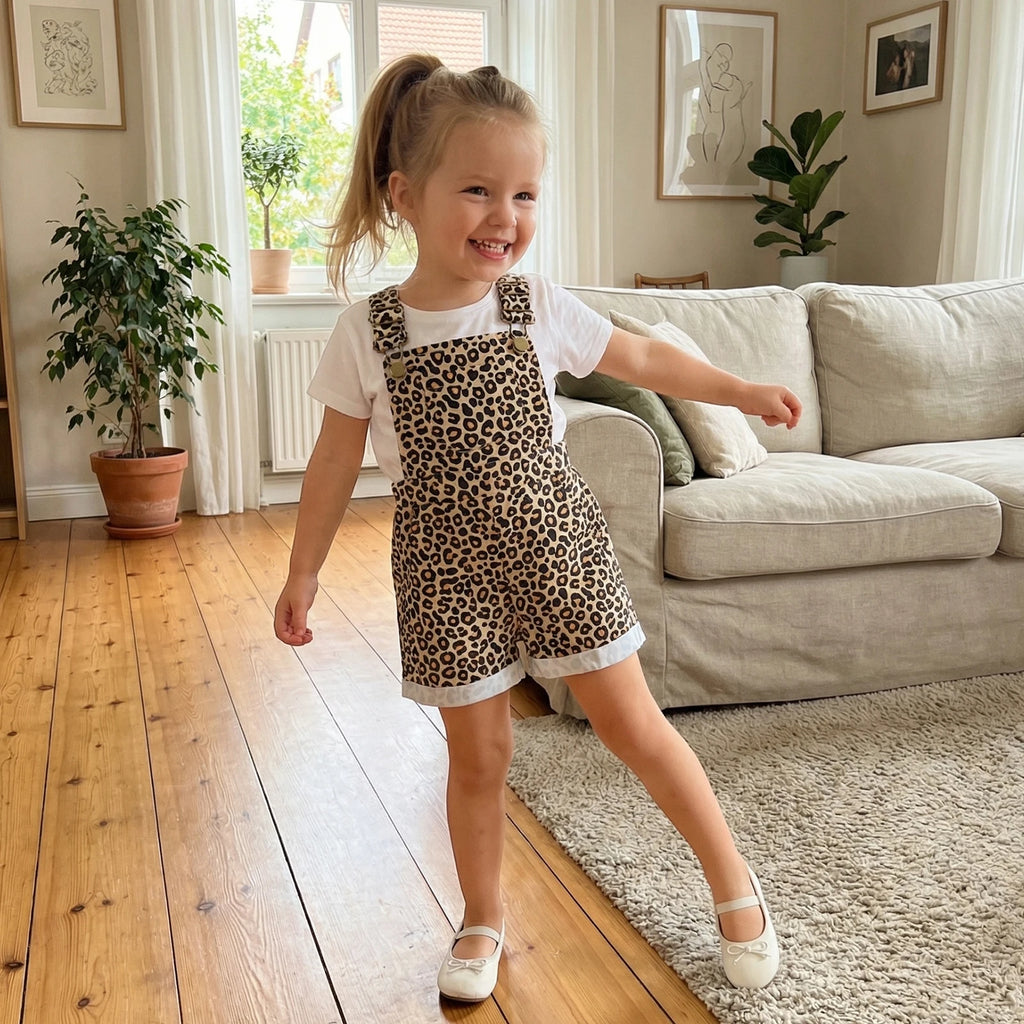 Leopard Print Dungarees