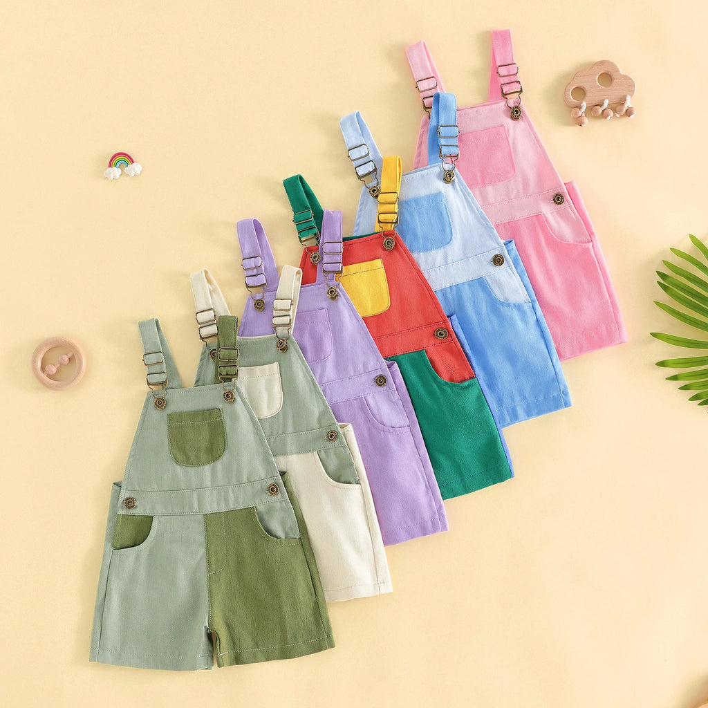 Retro Contrast Dungarees