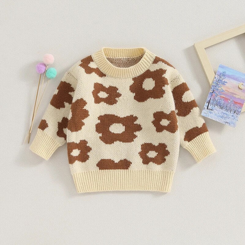 Contrast Flower Power Pullover