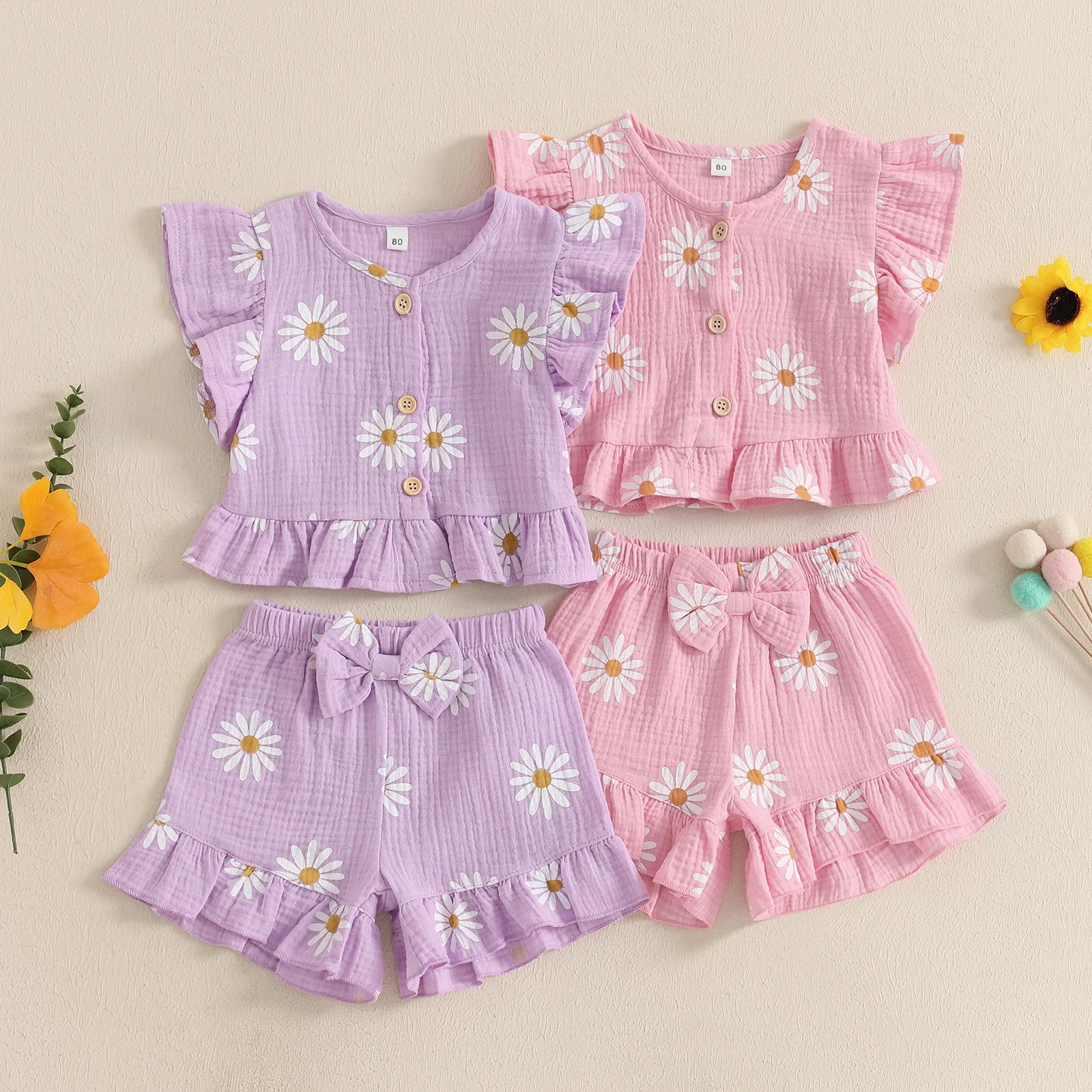 Pastel Daisy Print Set