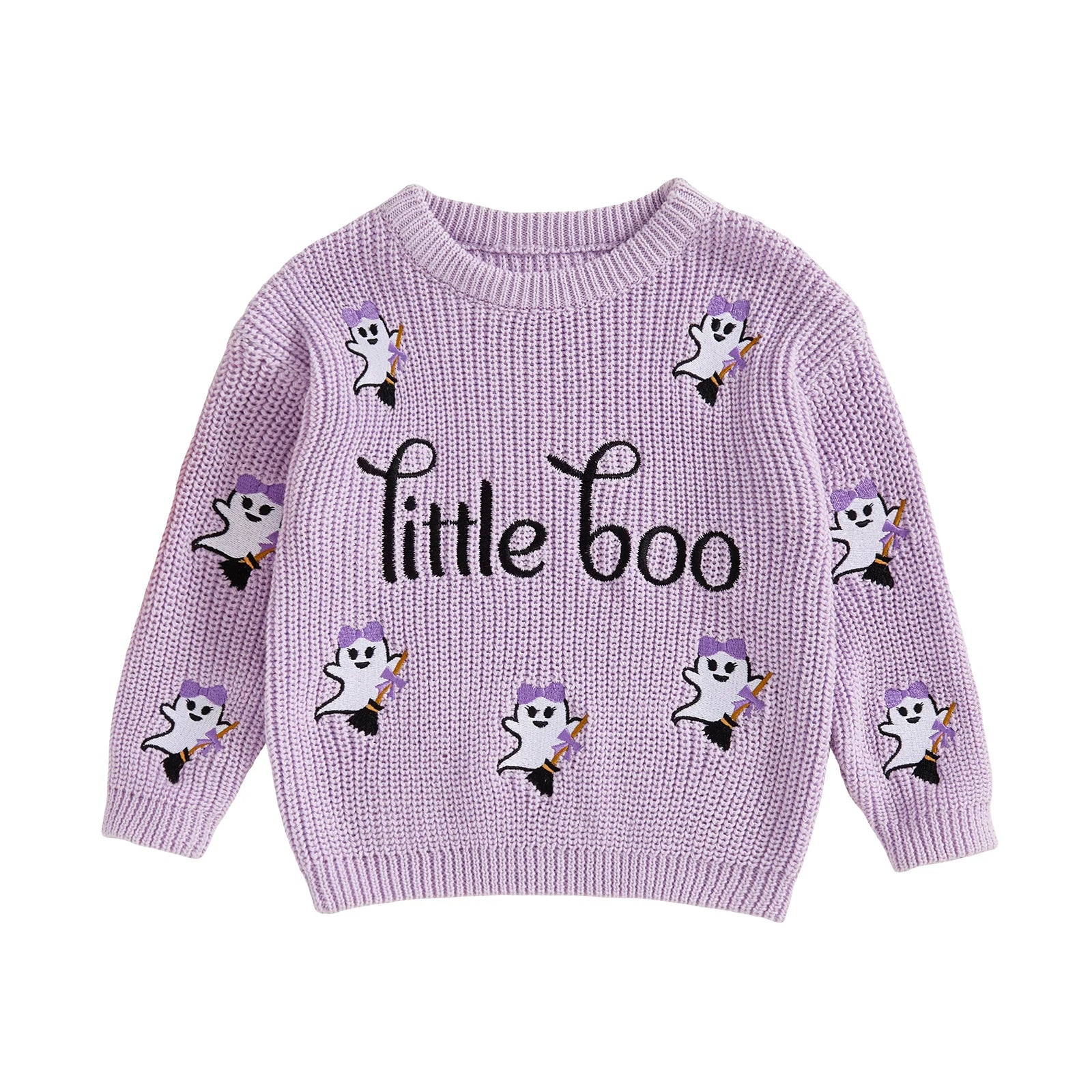 Little Boo Mini Ghost Embroidered Pullover