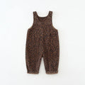 Leopard Print Corduroy Dungarees