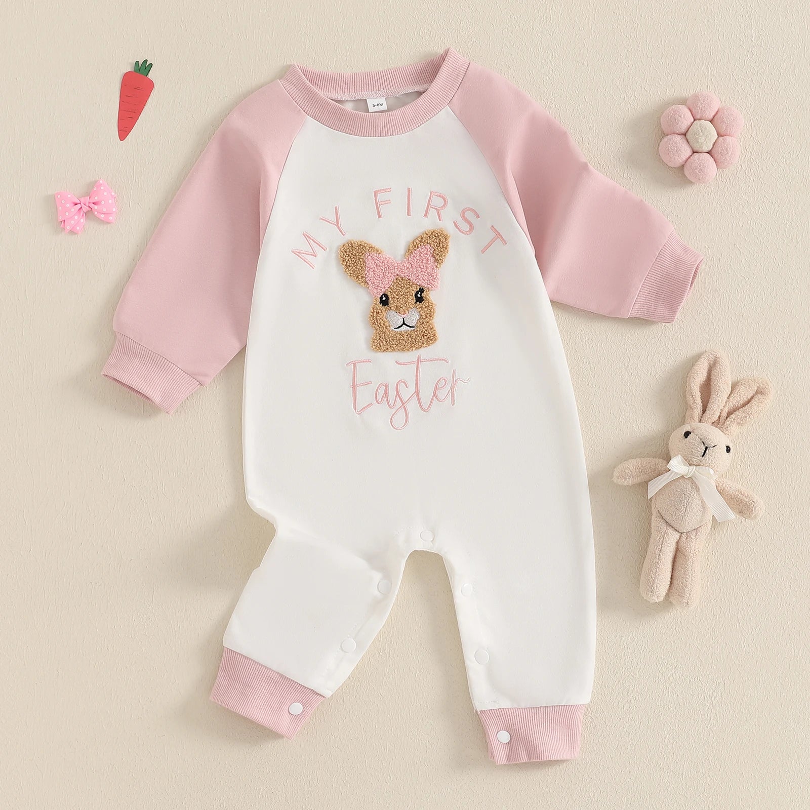 My First Easter Bunny Embroidery Romper