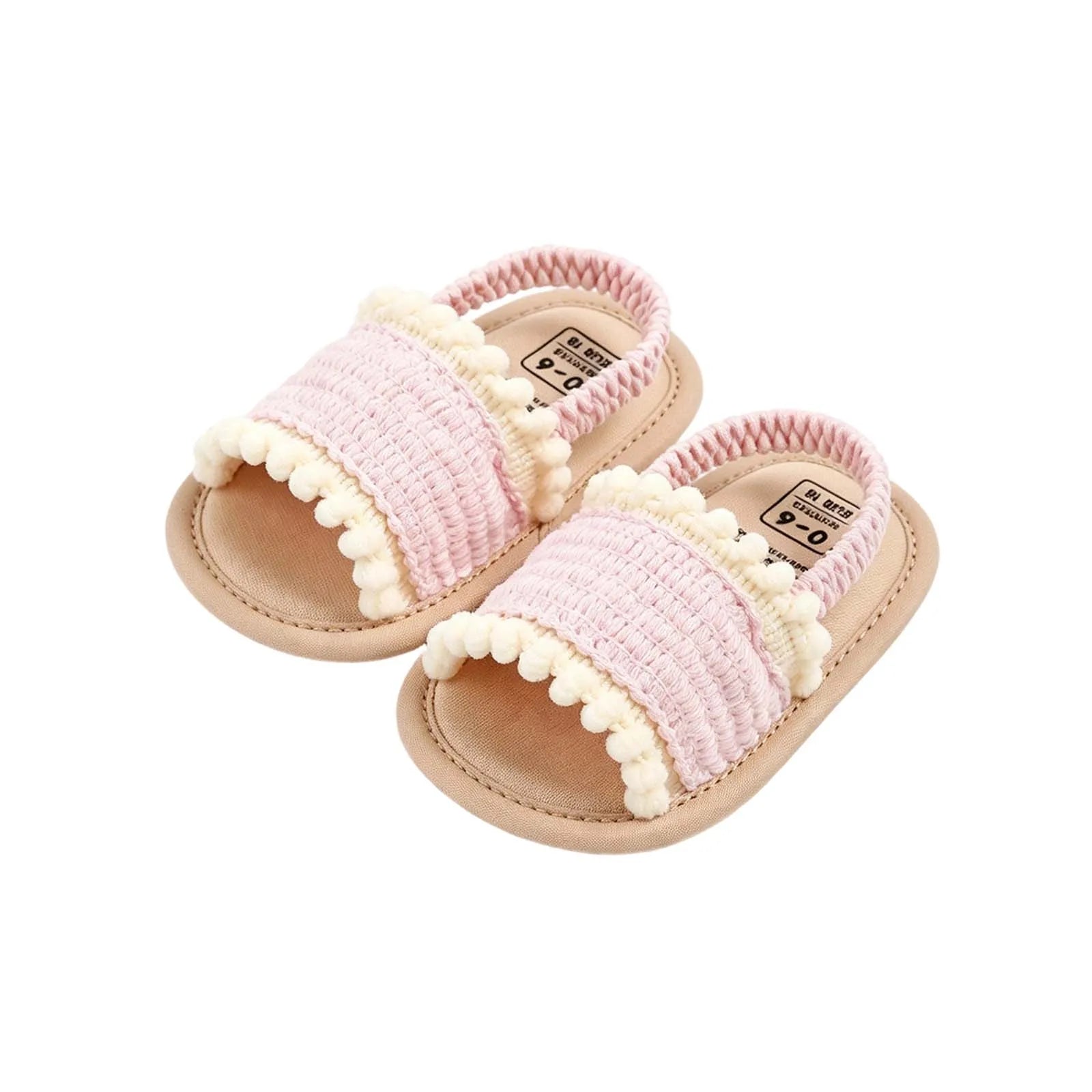 Pom Pom Trim Sandals