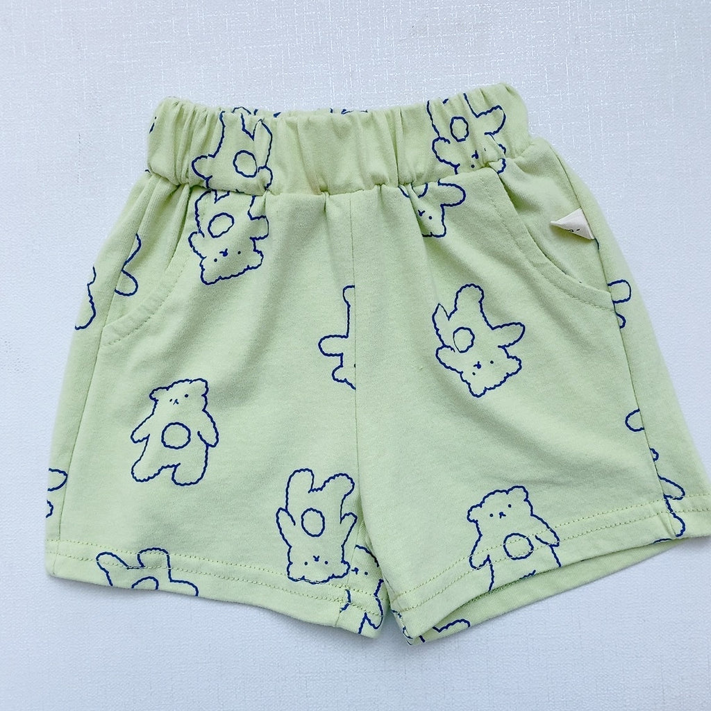 Cartoon Teddy Print Set