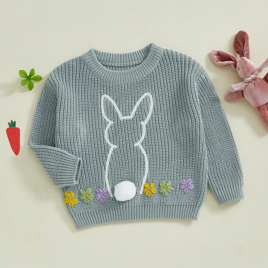 Daisy Chain Embroidery Bunny Pullover