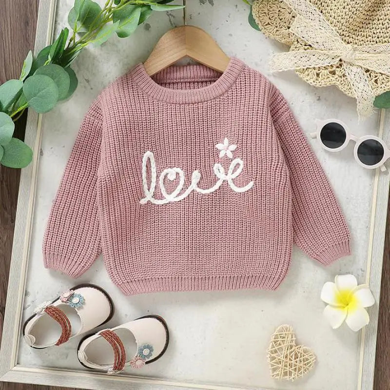 Love Flower Knit Pullover