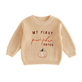My First Pumpkin Patch Embroidery Knit Sweater