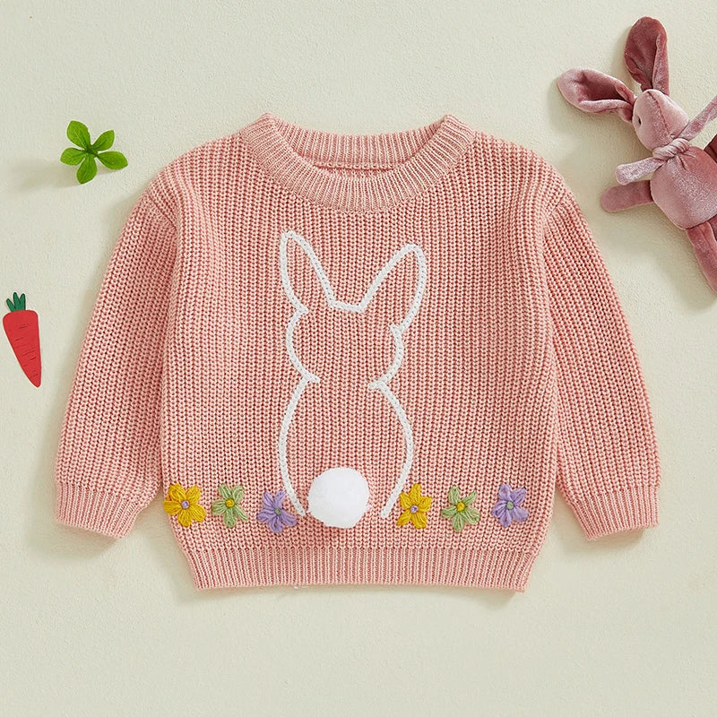 Daisy Chain Embroidery Bunny Pullover