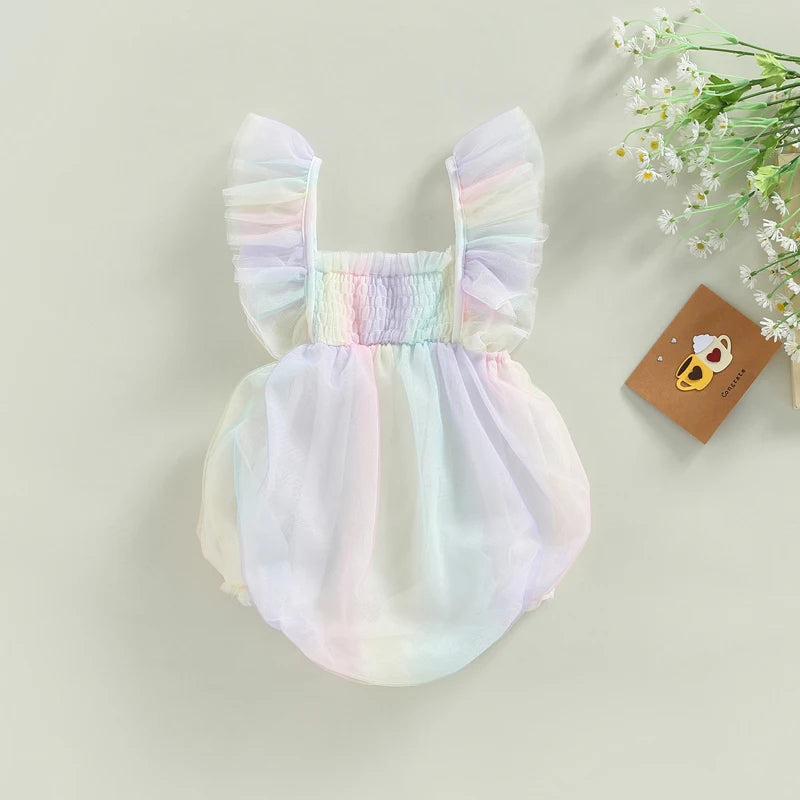 Rainbow Pastel Bubble Romper