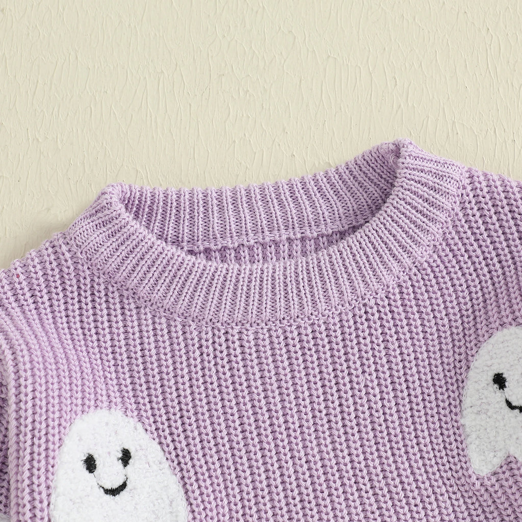 Friendly Ghost Knit Pullover